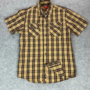 Dixxon Men's Plaid Western Short Sleeve Shirt.  Sz: M